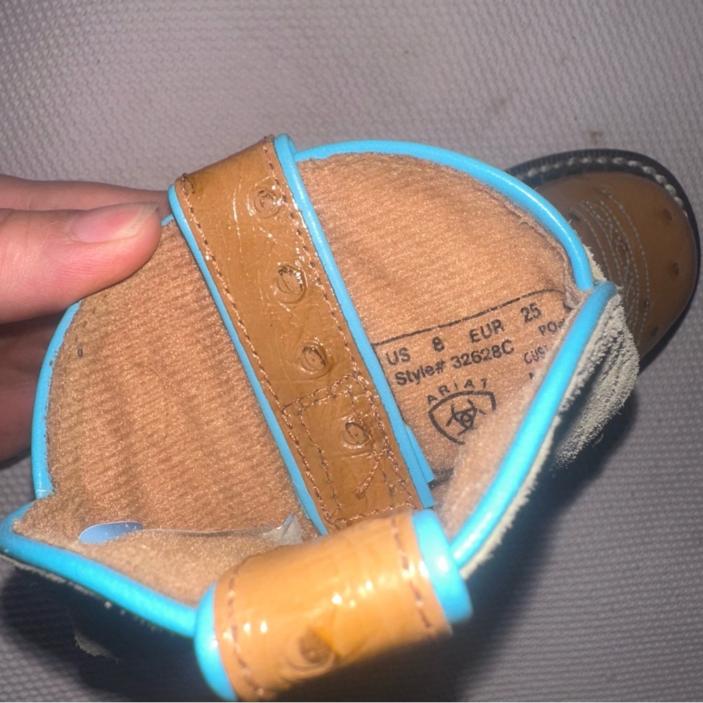 Arita flat baby western boot kids size 8 - Picture 11 of 11